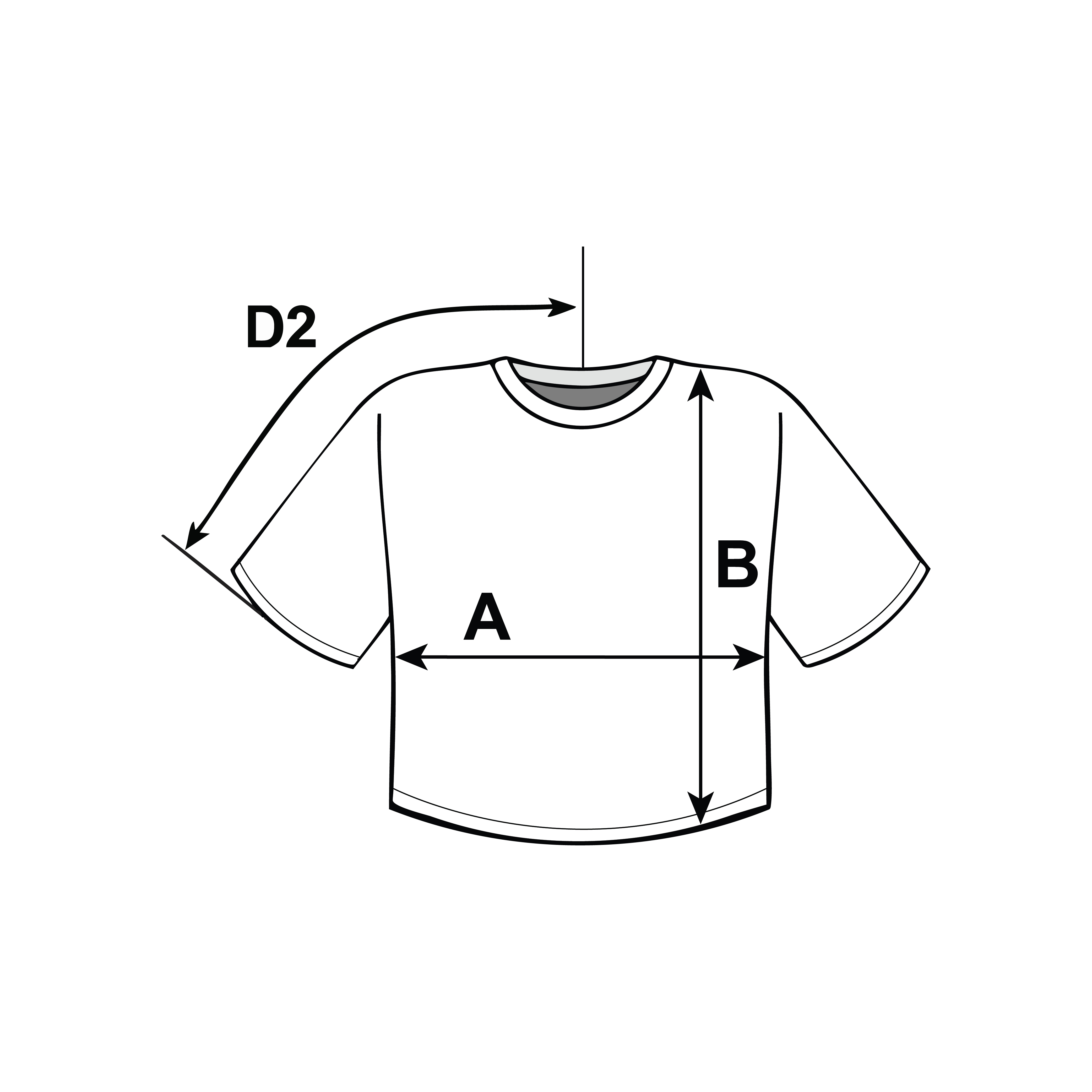 Supplier diagram showing where to measure Comfort Colors Women's Heavyweight Boxy T-shirt
