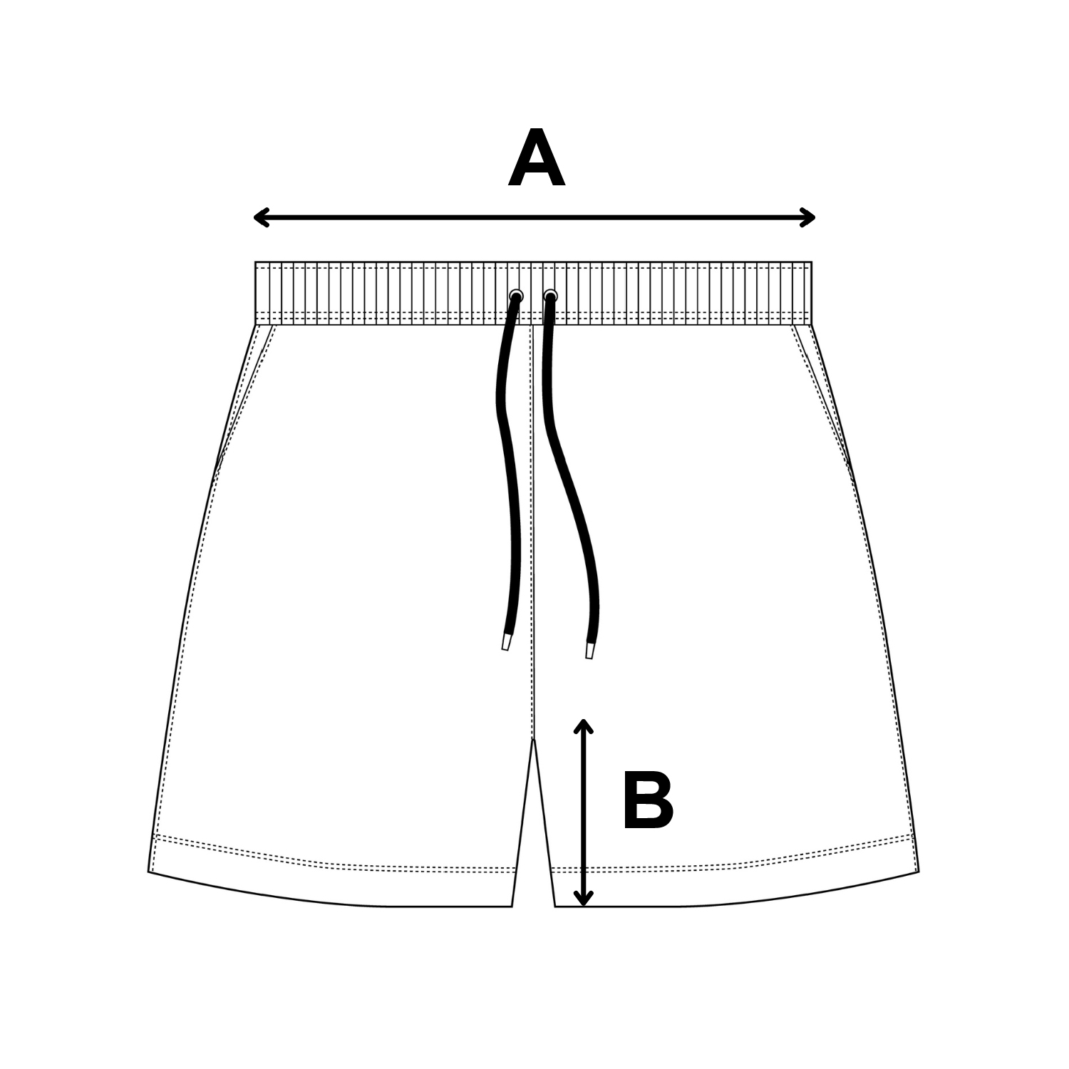 Supplier diagram showing where to measure Comfort Colors Adult Lightweight Sweatshorts