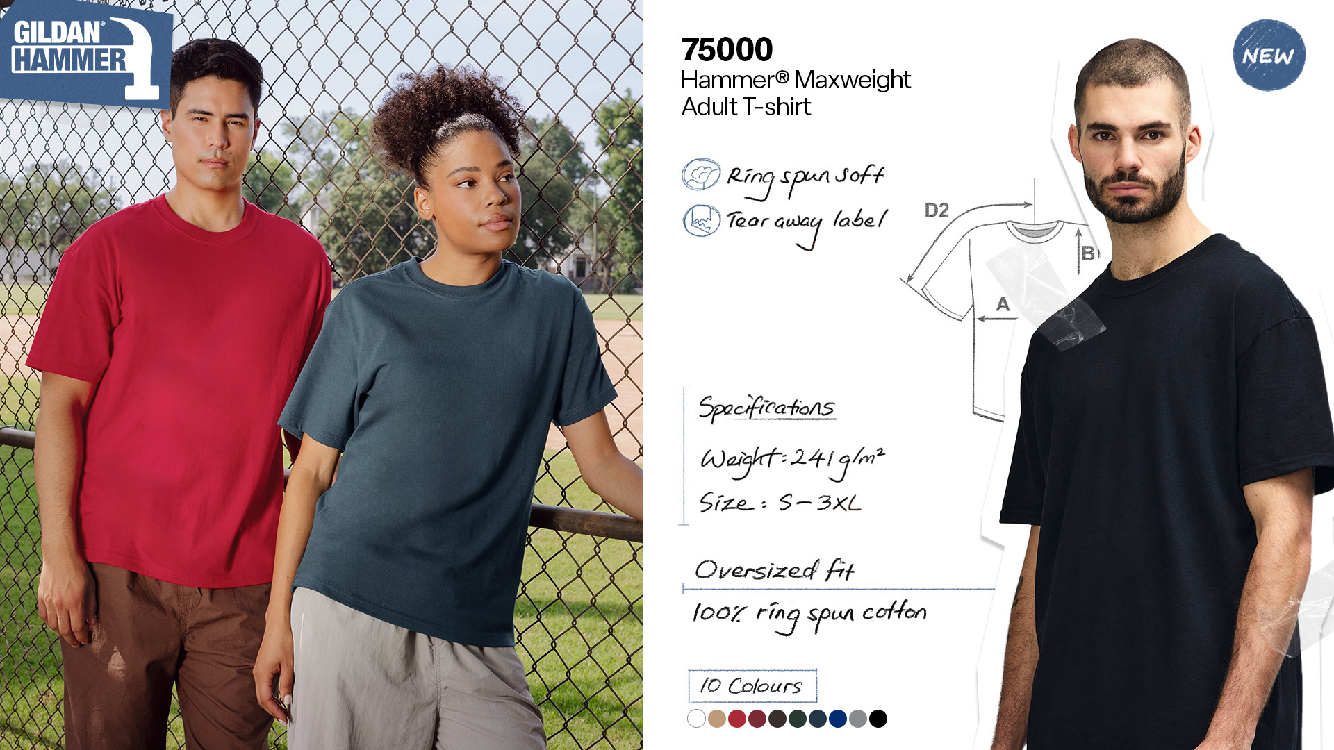 Gildan Hammer Maxweight Adult T-shirt 75000